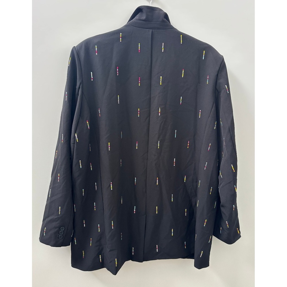 NWT Johnny Wujek Rhinestone Suit Jacket Blazer in Black Plus Size 2XLT 2X Tall - Picture 12 of 15